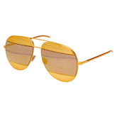 ディオール Dior Split 1 スプリット1 アイウェア UVカット サングラス ゴールド メッキ プラスチック レディース Dior 【中古】